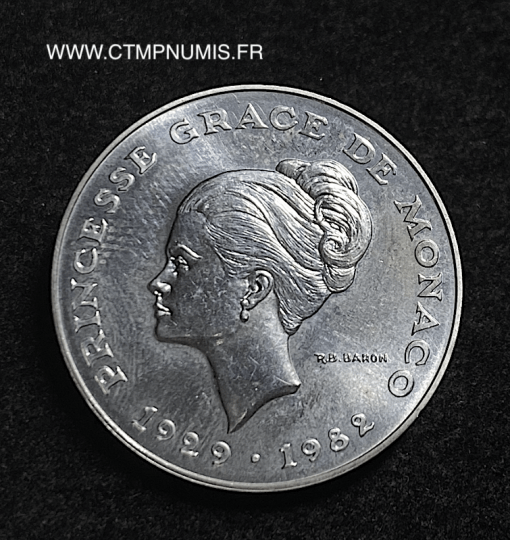 ,MONACO,ESSAI,10,FRANCS,ARGENT,GRACE,1982,