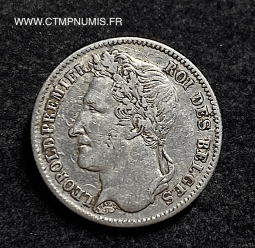 ,BELGIQUE,1/4,DE,FRANC,ARGENT,LEOPOLD,I°,1843,