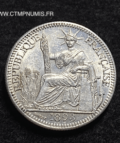 ,INDOCHINE,10,CENTIEME,ARGENT,1893,A,PARIS,