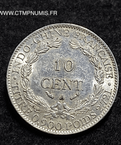 ,INDOCHINE,10,CENTIEME,ARGENT,1893,A,PARIS,