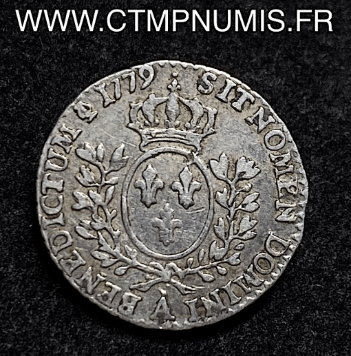 ,LOUIS,XVI,1/20,ECU,ARGENT,1779,PARIS,