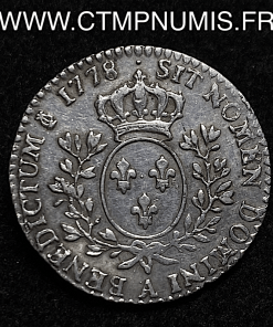 ,LOUIS,XVI,1/10,ECU,ARGENT,1778,A,PARIS,