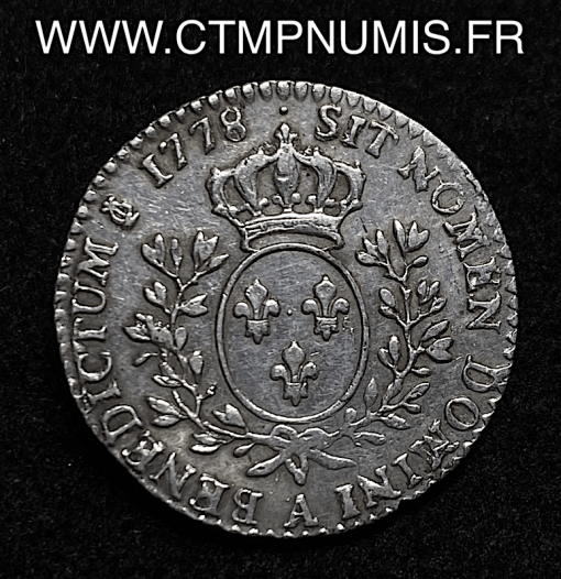 ,MONNAIE,ROYALE,LOUIS,XVI,1/10,ECU,ARGENT,AUX,BRANCHES,D'OLIVIER,1778,A,PARIS,