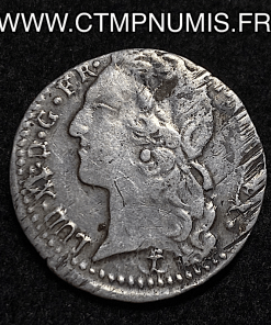 ,LOUIS,XV,1/10,ECU,ARGENT,AU,BANDEAU,1753,AIX,