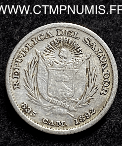 ,EL,SALVADOR,5,CENTIMOS,ARGENT,1892,