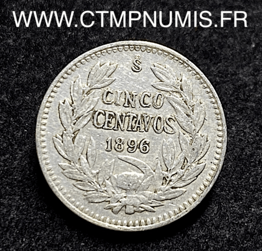 ,CHILI,5,CENTIMOS,ARGENT,1896,