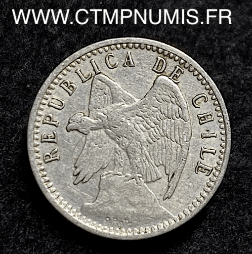 ,CHILI,5,CENTAVOS,ARGENT,1896,