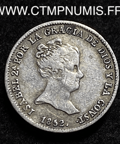 ,ESPAGNE,1,REAL,ARGENT,ISABEL,II,1852,SEVILLE,