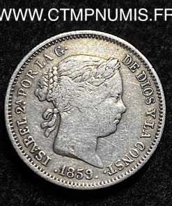 ,ESPAGNE,1,REAL,ARGENT,ISABEL,II,1859,MADRID,