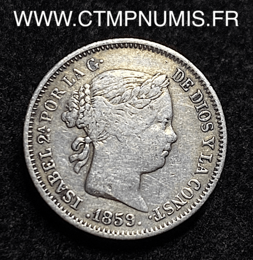 ,ESPAGNE,1,REAL,ARGENT,ISABEL,II,1859,MADRID,