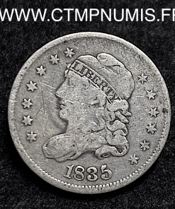 ,ETATS,UNIS,5,CENTS,1/2,DIME,ARGENT,1835,