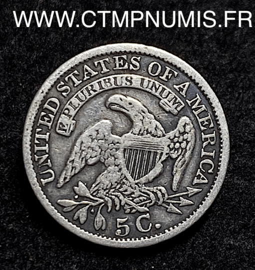 ,ETATS,UNIS,5,CENTS,1/2,DIME,ARGENT,1835,