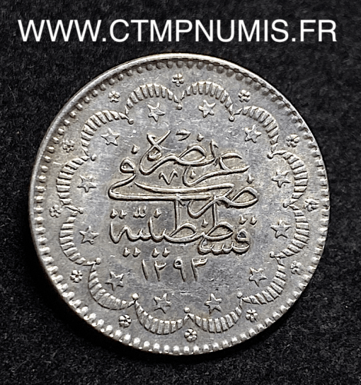 ,TURQUIE,5,PIASTRES,ARGENT,1293,(11),TTB+,