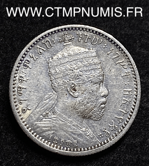 ,ETHIOPIE,1/8,DE,BIRR,ARGENT,1887,(1894),