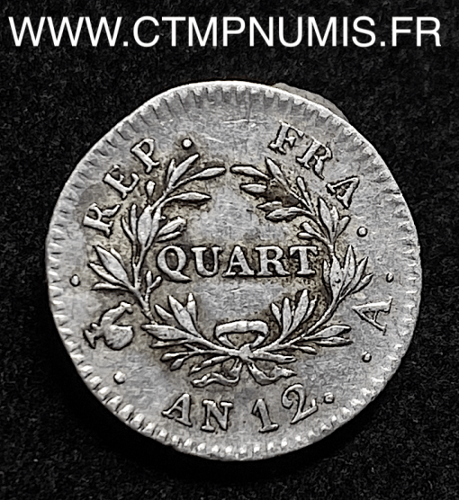 ,QUART,FRANC,BONAPARTE,CONSUL,AN,12,PARIS,