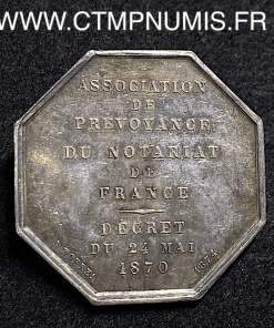 ,JETON,ARGENT,PREVOYANCE,DU,NOTARIAT,1870,