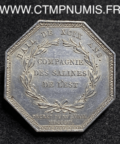 ,JETON,ARGENT,LOUIS,XVIII,SALINES,DE,L'EST,1816,