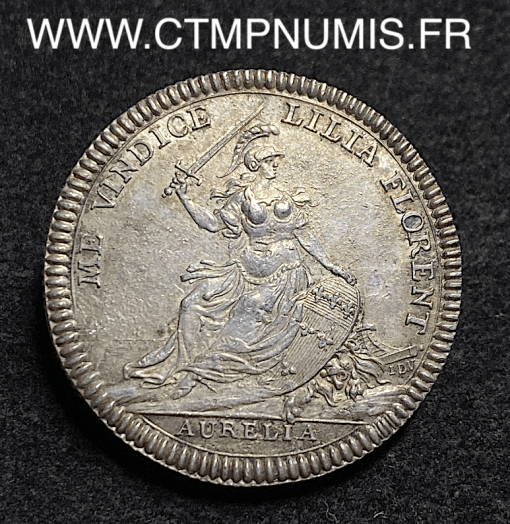 ,JETON,ARGENT,MAIRIE,D'ORLEANS,1760,LOIRET,