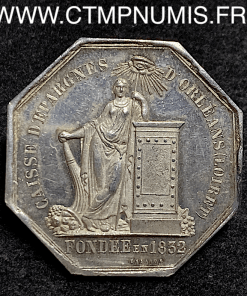 ,JETON,ARGENT,CAISSE,EPARGNE,ORLEANS,1832,