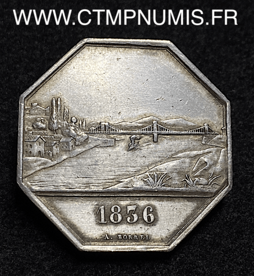 ,JETON,ARGENT,PONT,DE,BEAUREGARD,AIN,1836,