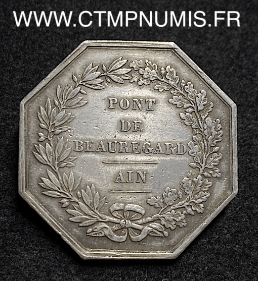 ,JETON,ARGENT,PONT,DE,BEAUREGARD,AIN,1836,