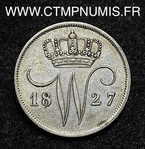 ,MONNAIE,PAYS,BAS,10,CENTS,ARGENT,1827,TTB+,