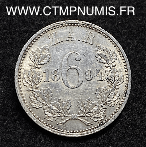 ,AFRIQUE,DU,SUD,6,PENCE,ARGENT,1894,SUP,