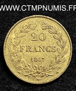 ,20,FRANCS,OR,LOUIS,PHILIPPE,1847,A,PARIS,TTB,