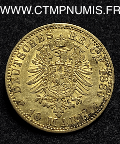 ,ALLEMAGNE,PRUSSE,10,MARK,OR,1880,