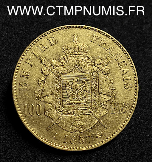 ,100,FRANCS,OR,NAPOLEON,III,1857,PARIS,