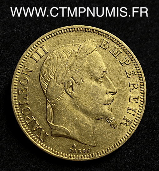 ,50,FRANCS,OR,NAPOLEON,III,1866,STRASBOURG,