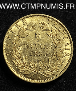 ,5,FRANCS,OR,NAPOLEON,III,1860,A,PARIS,