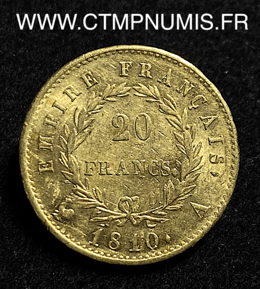 ,20,FRANCS,OR,NAPOLEON,I°,E1810,A,PARIS,SUP,