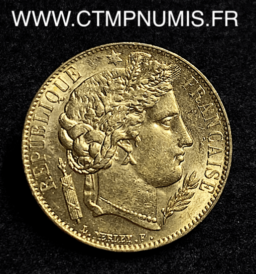 ,20,FRANCS,OR,CERES,II°,REPUBLIQUE,1851,PARIS,