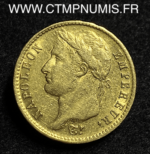 ,20,FRANCS,OR,NAPOLEON,I°,EMPIRE,1814,A,PARIS,