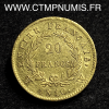 ,20,FRANCS,OR,NAPOLEON,I°,EMPIRE,1810,W,LILLE,