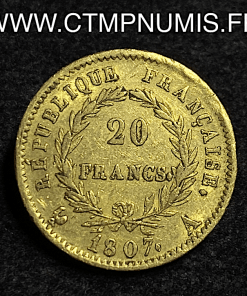 ,20,FRANCS,OR,NAPOLEON,1807,PARIS,