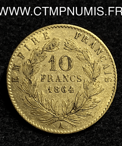 ,10,FRANCS,OR,NAPOLEON,III,1864,PARIS,