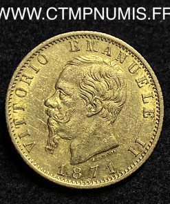,ITALIE,20,LIRE,OR,VICTOR,EMMANUEL,II,1871,ROME,