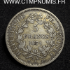 ,5,FRANCS,ARGENT,HERCULE,1871,CAMELINAT,