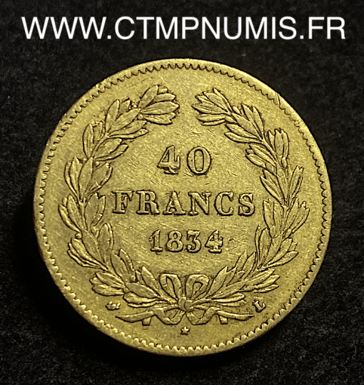 ,40,FRANCS,OR,LOUIS,PHILIPPE,1834,L,BAYONNE,