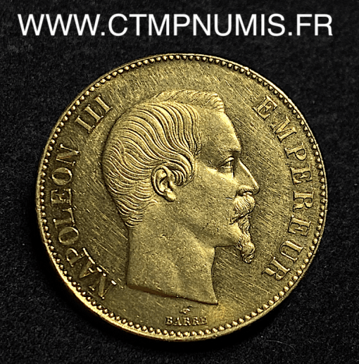 ,100,FRANCS,OR,NAPOLEON,III,1858,PARIS,SUP,