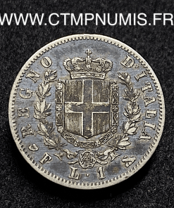 ,ITALIE,1,LIRE,ARGENT,VITTORIO,1861,F,FIRENZE,