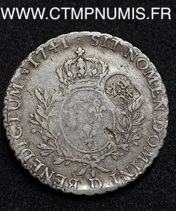 ,SUISSE,BERNE,40,BATZEN,ARGENT,CONTREMARQUE,SUR,ECU,AU,BANDEAU,1741,D,LYON,DATE,RARE,MONNAIE,ROYALE,FRANCAISE,