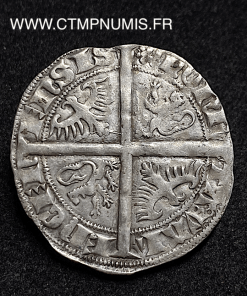 ,MONNAIE,FEODALE,HAINAUT,DOUBLE,GROS,ARGENT,GUILLAUME,III,VALENCIENNES,