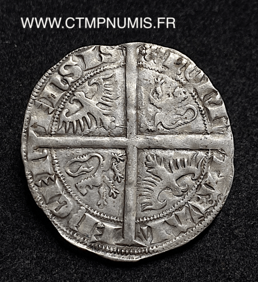 ,MONNAIE,FEODALE,HAINAUT,DOUBLE,GROS,ARGENT,GUILLAUME,III,VALENCIENNES,