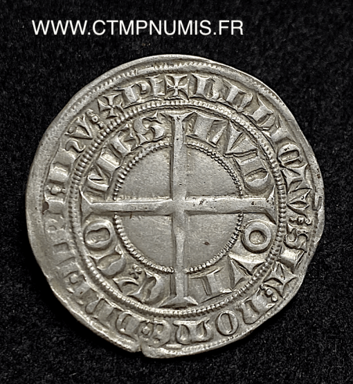 ,MONNAIE,FEODALE,FLANDRES,GROS,ARGENT,LOUIS,DE,CRECY,