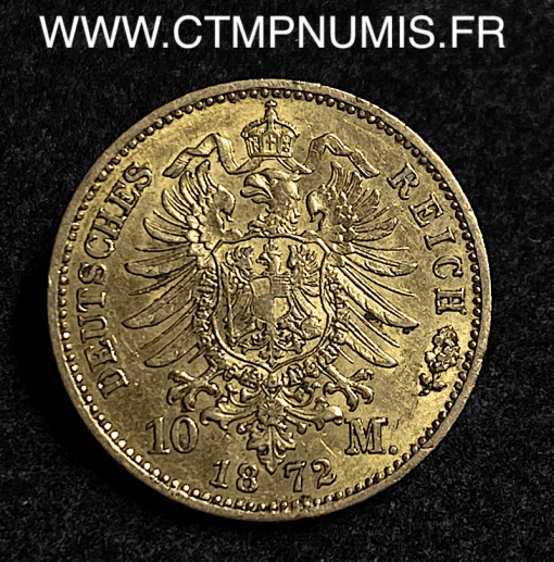 ,ALLEMAGNE,PRUSSE,10,MARK,OR,GUILLAUME,1872,C,