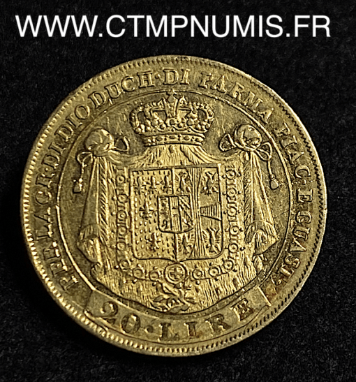 ,MONNAIE,ITALIE,PARME,20,LIRE,OR,MARIE,LOUISE,1815,