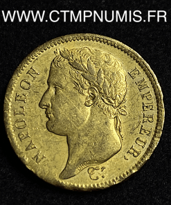 ,MONNAIE,TETE,LAUREE,40,FRANCS,OR,NAPOLEON,REPUBLIQUE,1808,H,LA,ROCHELLE,